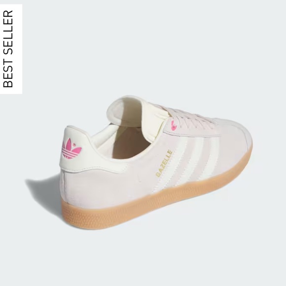 NWT Adidas Gazelle Valentine’s Putty Mauve Ivory Pink Sneakers Sz Women’s 7.5 - Picture 4 of 15